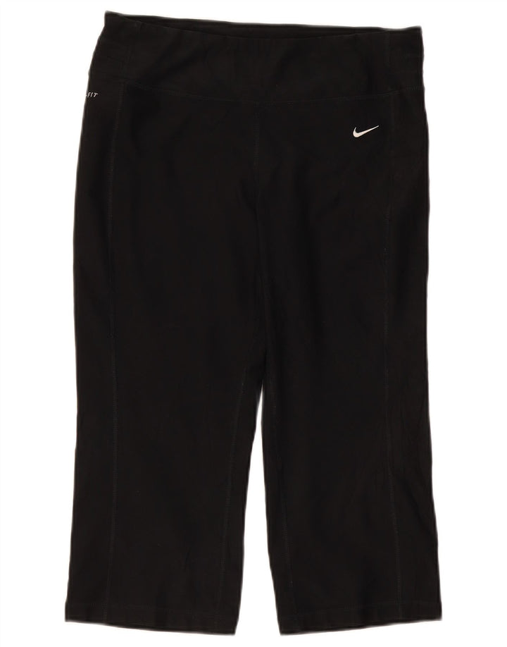 Женские леггинсы-капри Nike Medium W30 L19, черные, полиэстер, спортивные