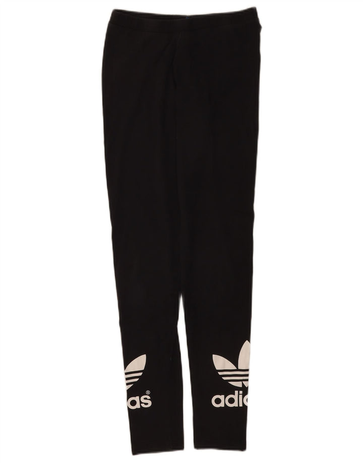 Женские леггинсы с рисунком Adidas UK 8, маленькие черные