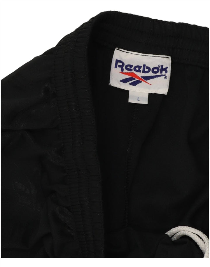 Мужские спортивные шорты Reebok, большие черные, полиэстер