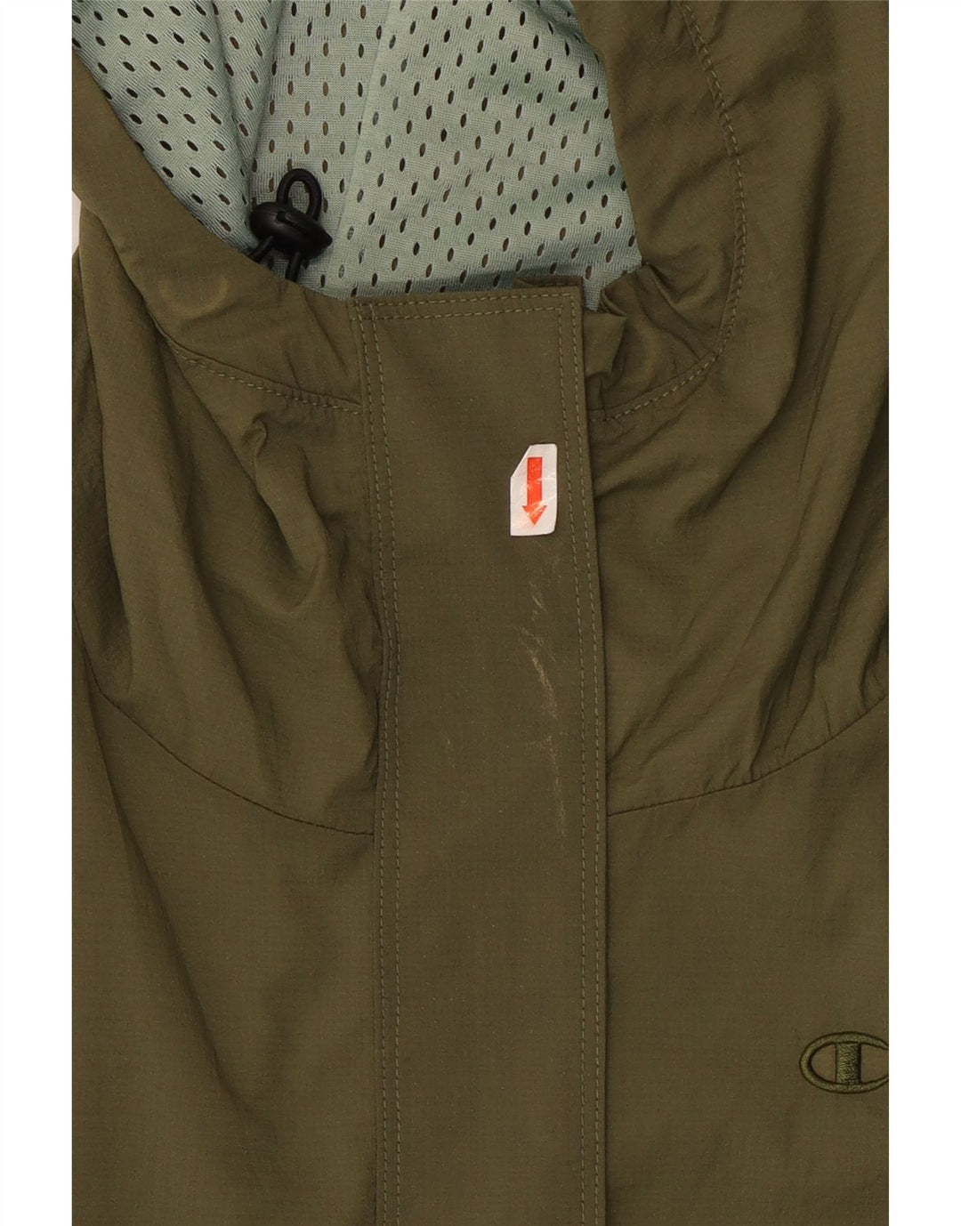 Женская дождевик оверсайз с капюшоном Champion UK 10, маленький цвет хаки