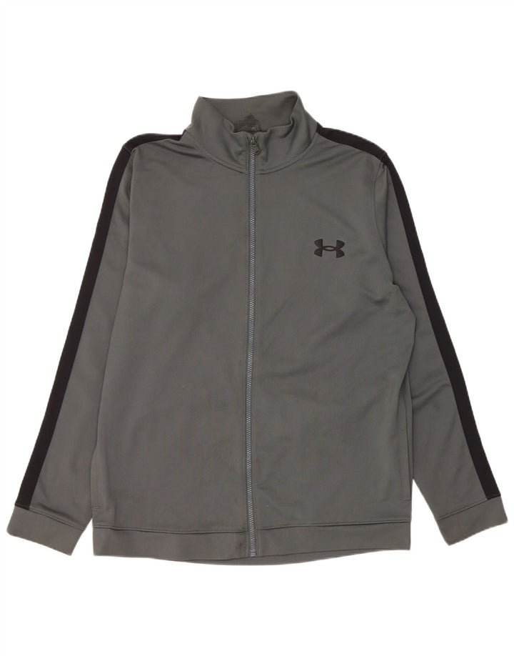 Мужская верхняя куртка Under Armour, большая серая полиэстер с цветными блоками
