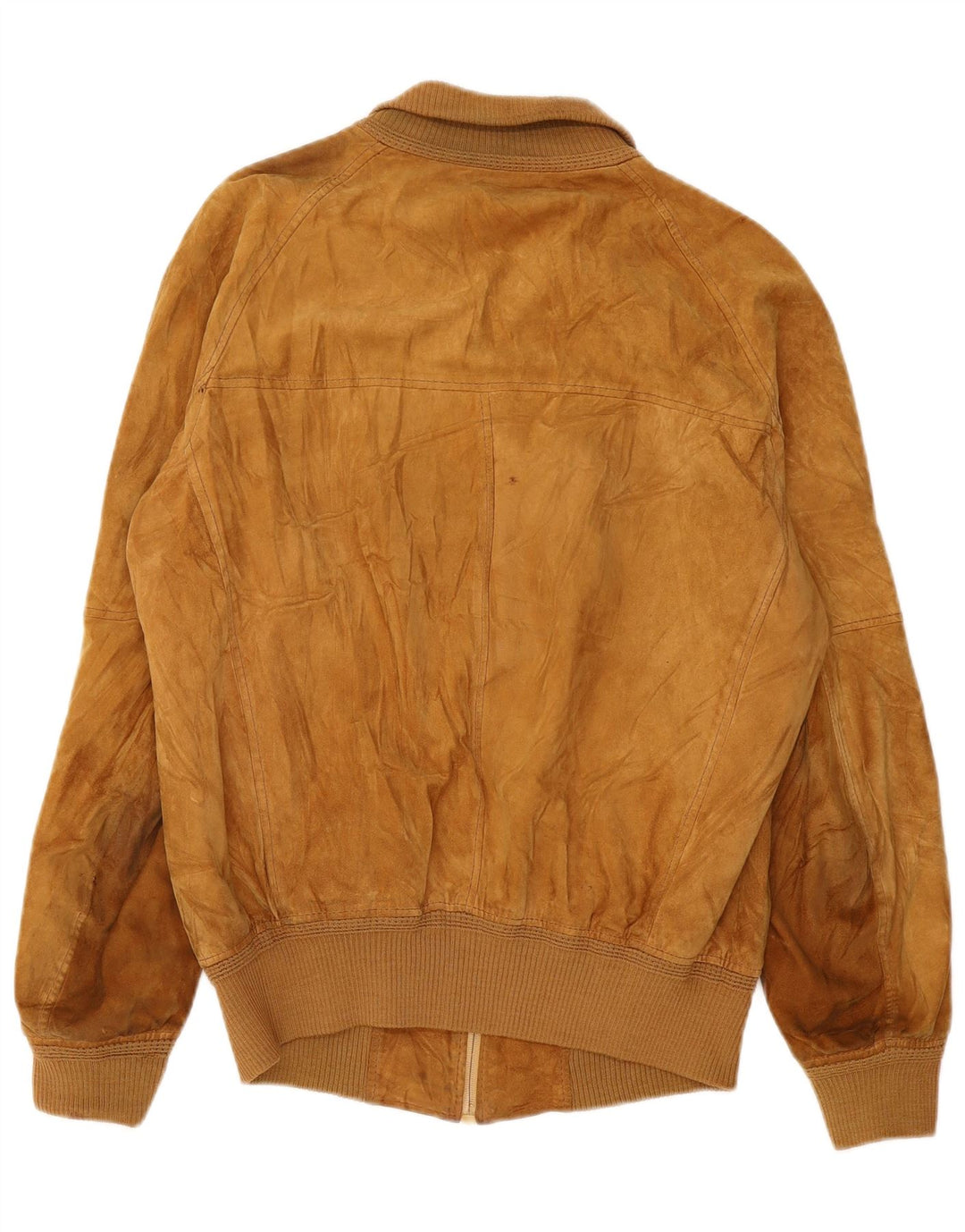 Мужской замшевый бомбер VINTAGE UK 38 средний бежевый