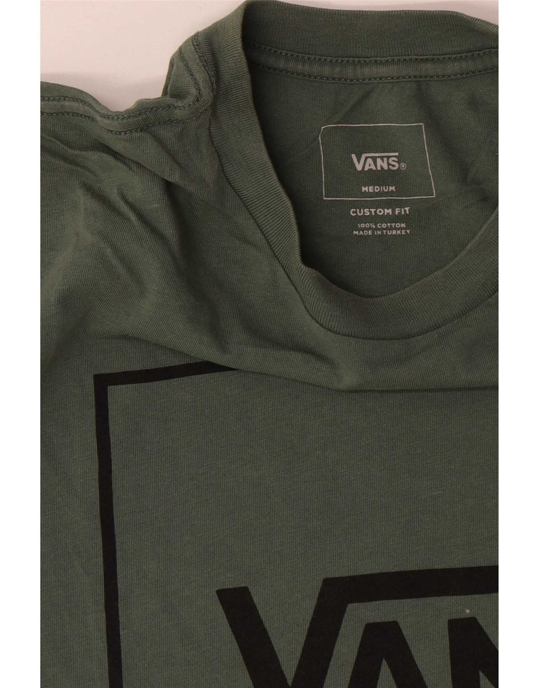 Мужская футболка с графическим рисунком Vans на заказ, хлопковый топ среднего зеленого цвета