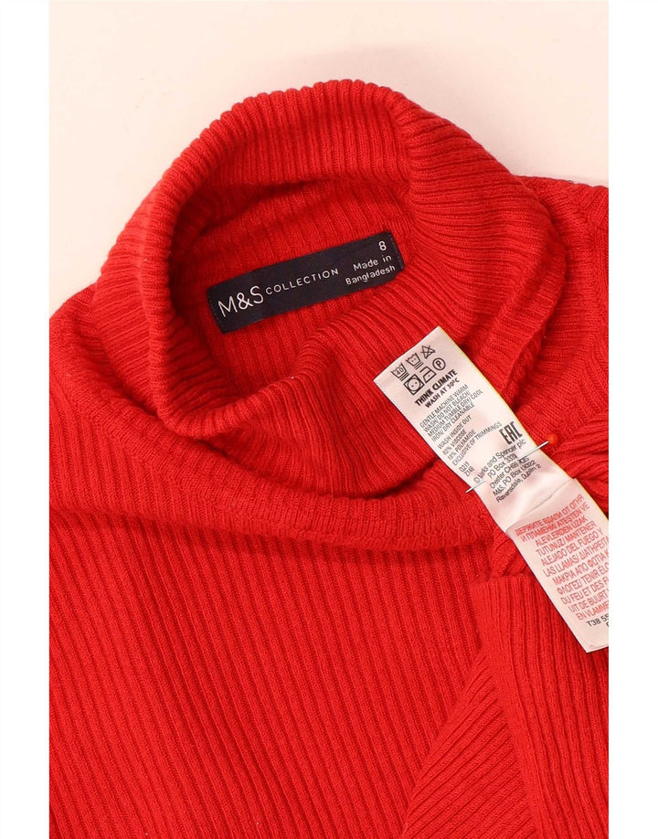 Женский топ с длинным рукавом Marks & Spencer, Великобритания, 8, маленький, красный, вискоза