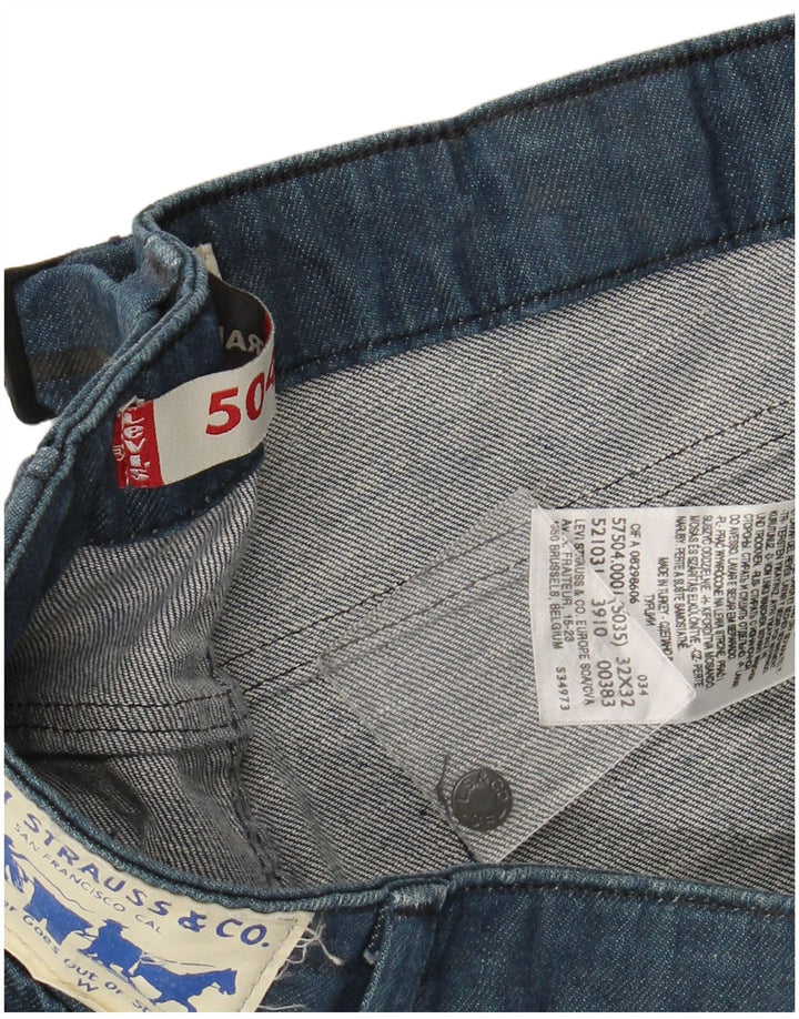Мужские прямые джинсы LEVI'S 504 W32 L32 Темно-синие, хлопок