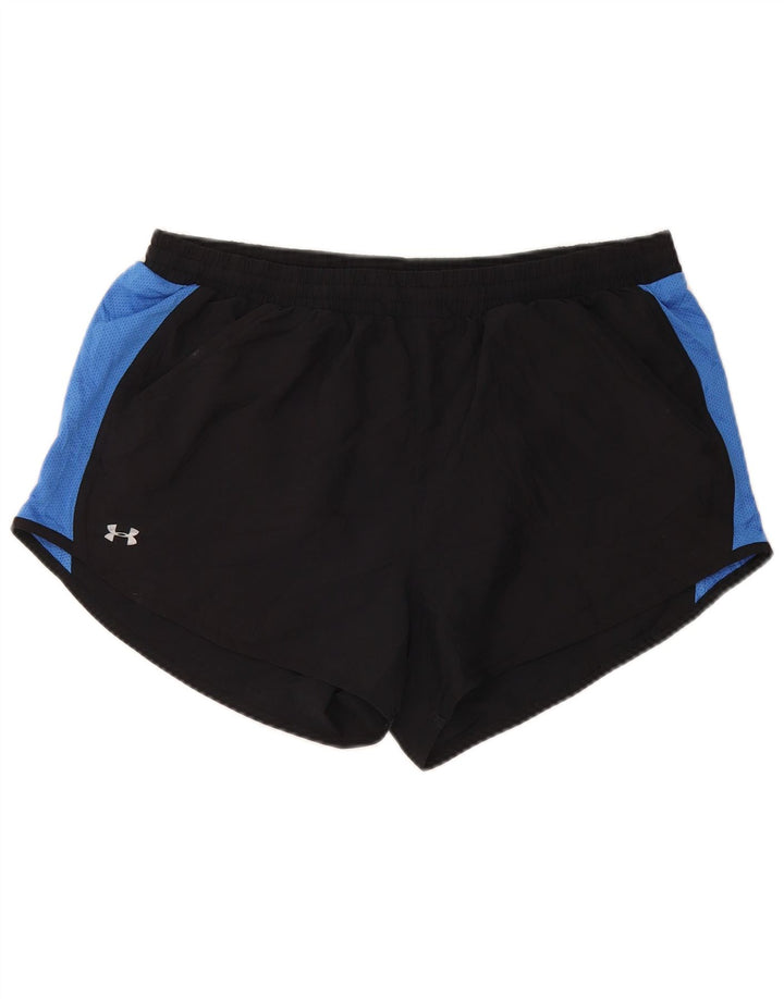 Мужские спортивные шорты UNDER ARMOR, средние черные цветные блоки