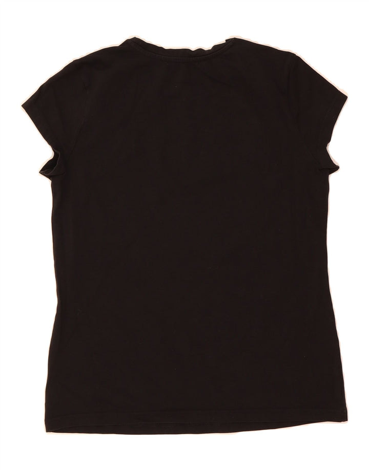 REEBOK Womens Graphic T-Shirt Top UK 14 Large Black Vintage Reebok and Second-Hand Reebok from Messina Hembry 