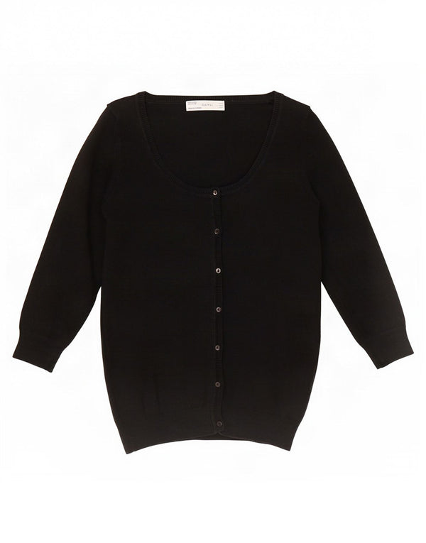Женский кардиган с рукавом 3/4 Zara UK 10, маленький черный хлопковый свитер