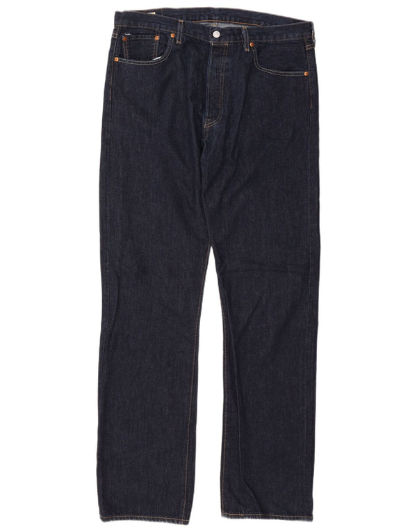 Мужские прямые джинсы Levi's 501 W38 L36 темно-синие, хлопок