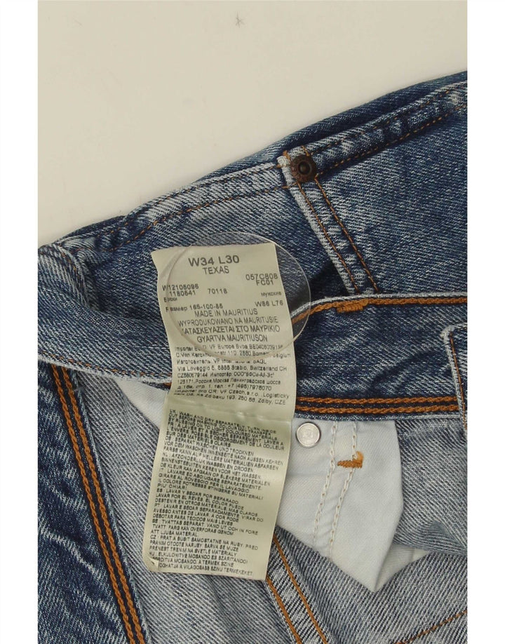 Мужские прямые джинсы Wrangler Texas W34 L30, синий хлопок