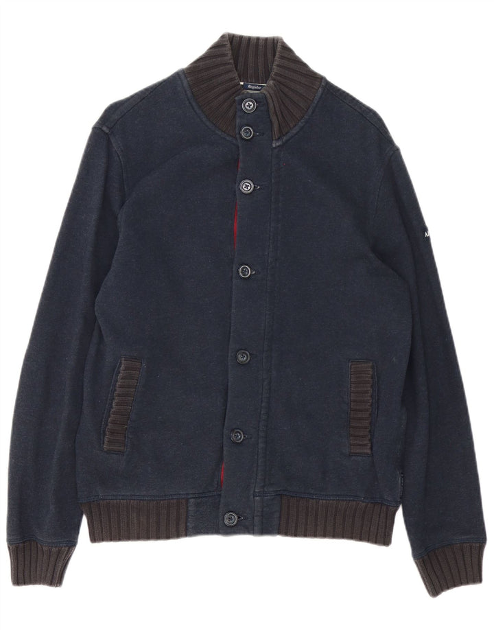 Мужской кардиган Armani Jeans, большой темно-синий хлопковый свитер