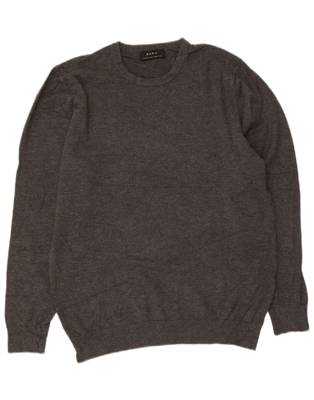 Женский джемпер с круглым вырезом Zara UK 10, маленький серый цвет