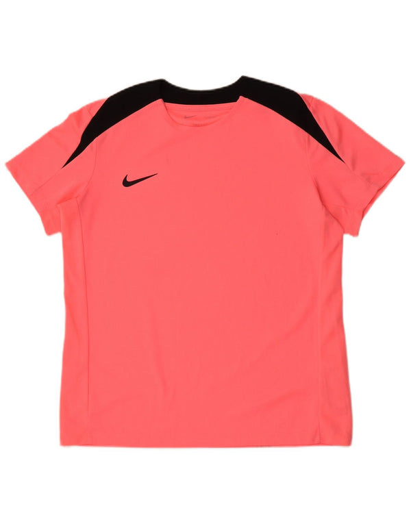 Мужская футболка Nike Dri Fit, большой розовый полиэстер с цветными блоками