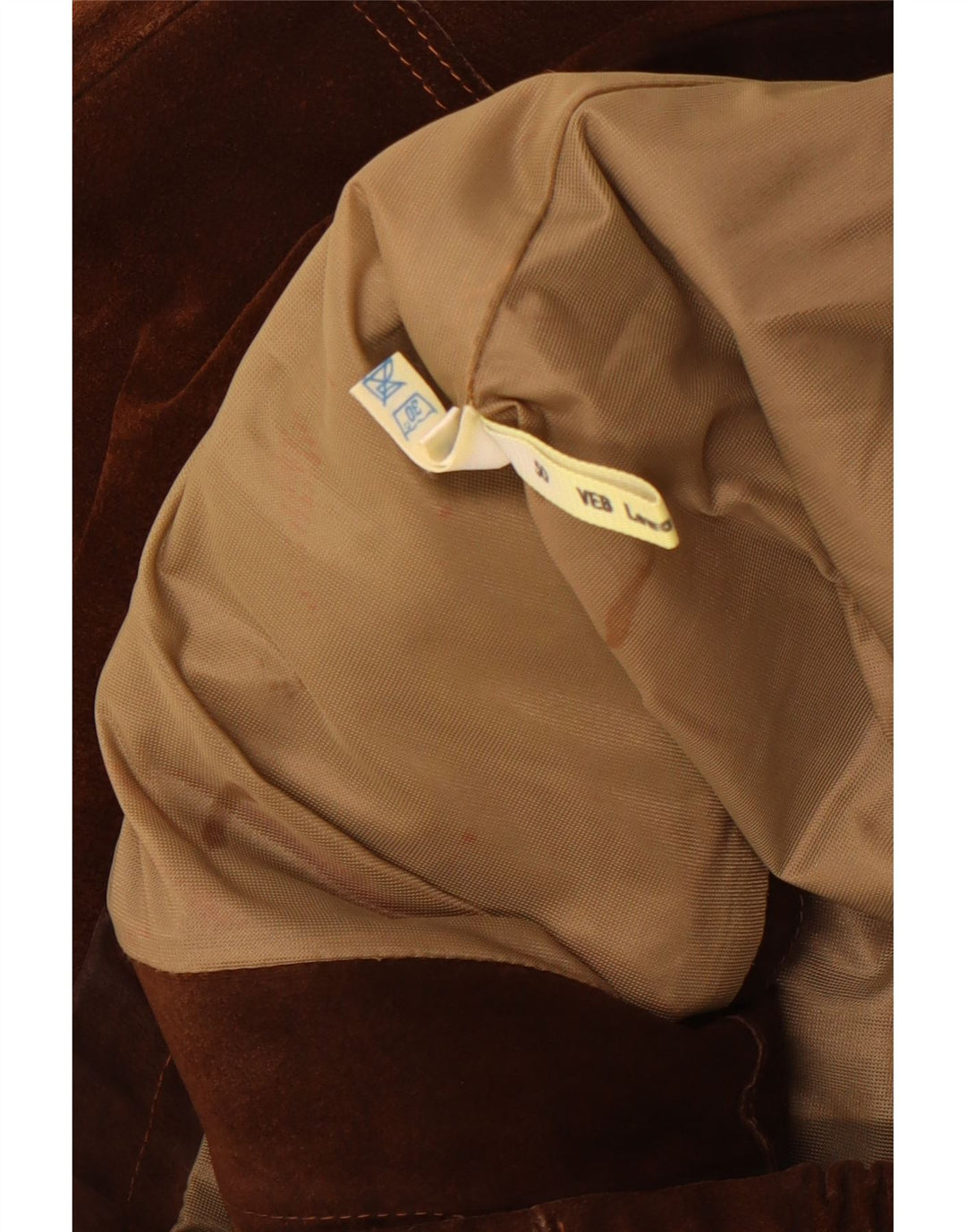 Винтажная мужская замшевая куртка IT 50, большая коричневая