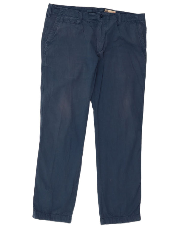 Мужские прямые брюки-чиносы Marks & Spencer W36 L29 синие, хлопок