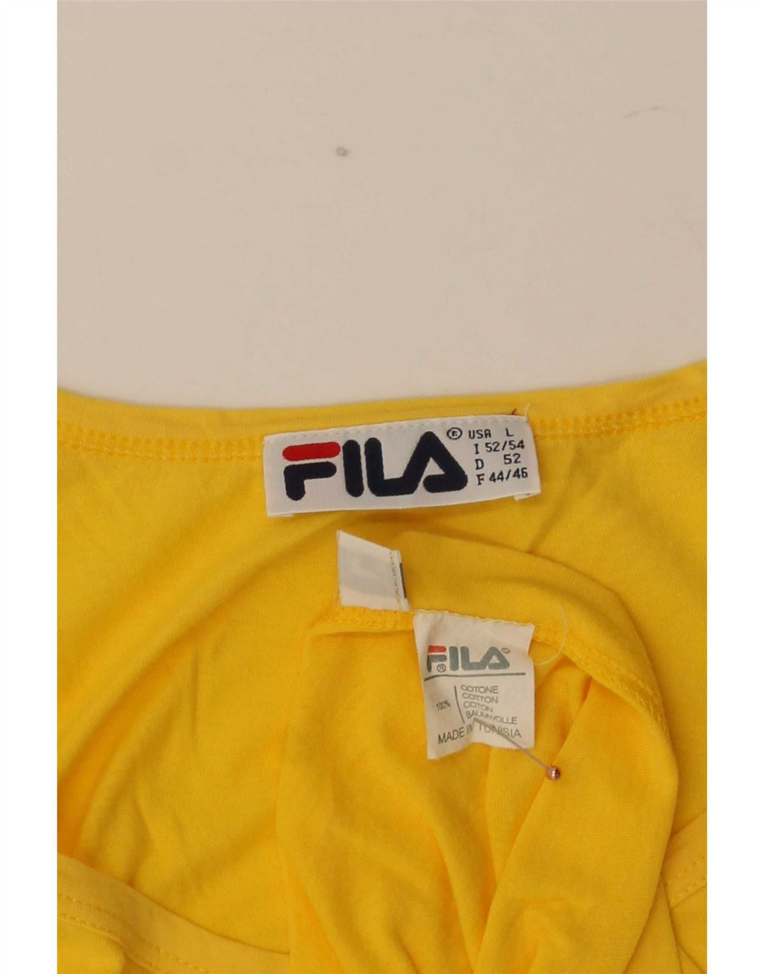 Мужской жилет Fila, большой желтый хлопок