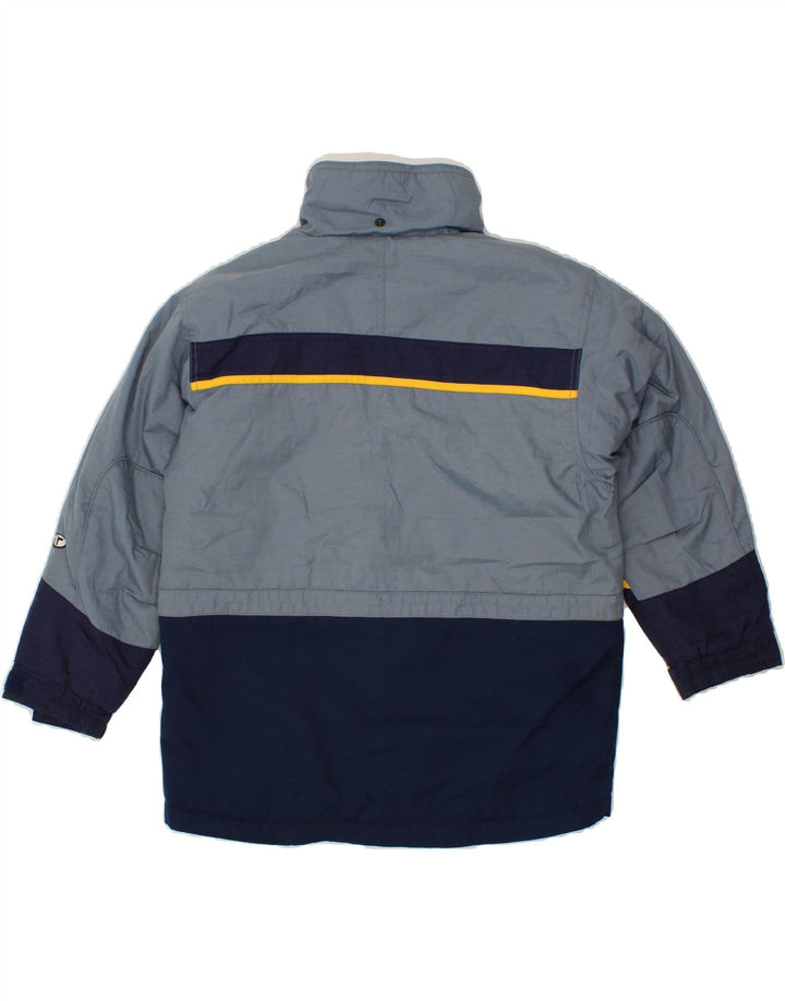 COLUMBIA Boys Windbreaker Jacket 10-11 Years Blue Colourblock Nylon Vintage Columbia and Second-Hand Columbia from Messina Hembry 