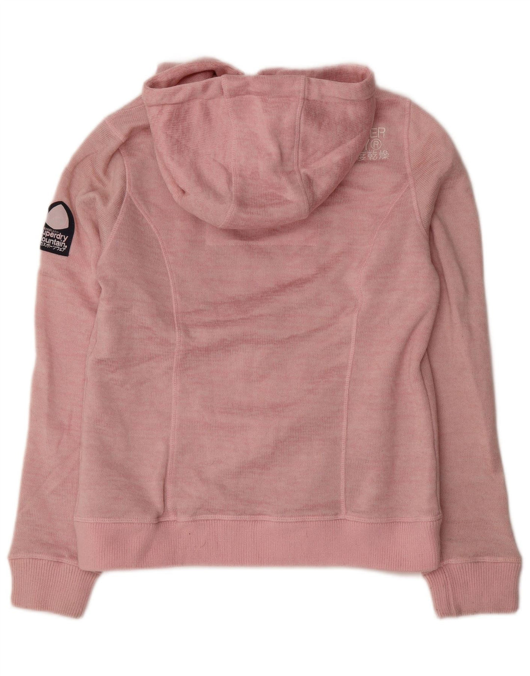 Женский свитер с капюшоном на молнии Superdry UK 16, большой розовый полиэстер