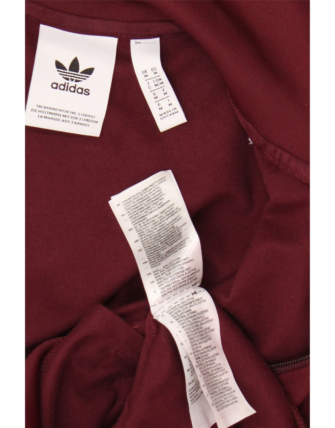 Мужской спортивный костюм Adidas Top Jacket Medium Burgundy Cotton
