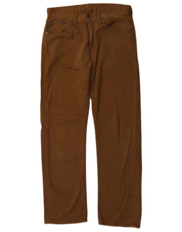 Мужские прямые повседневные брюки LEVI'S 505 W29 L30 коричневые, хлопок