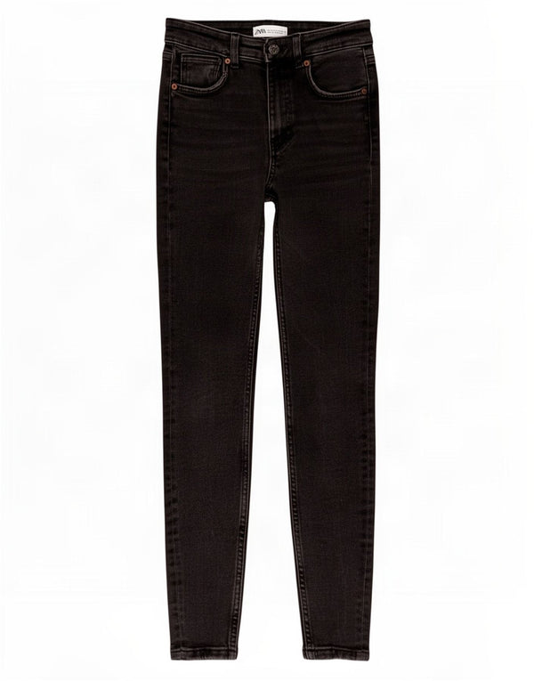Женские джинсы скинни Zara EU 34 2XS W24 L27, черный хлопок
