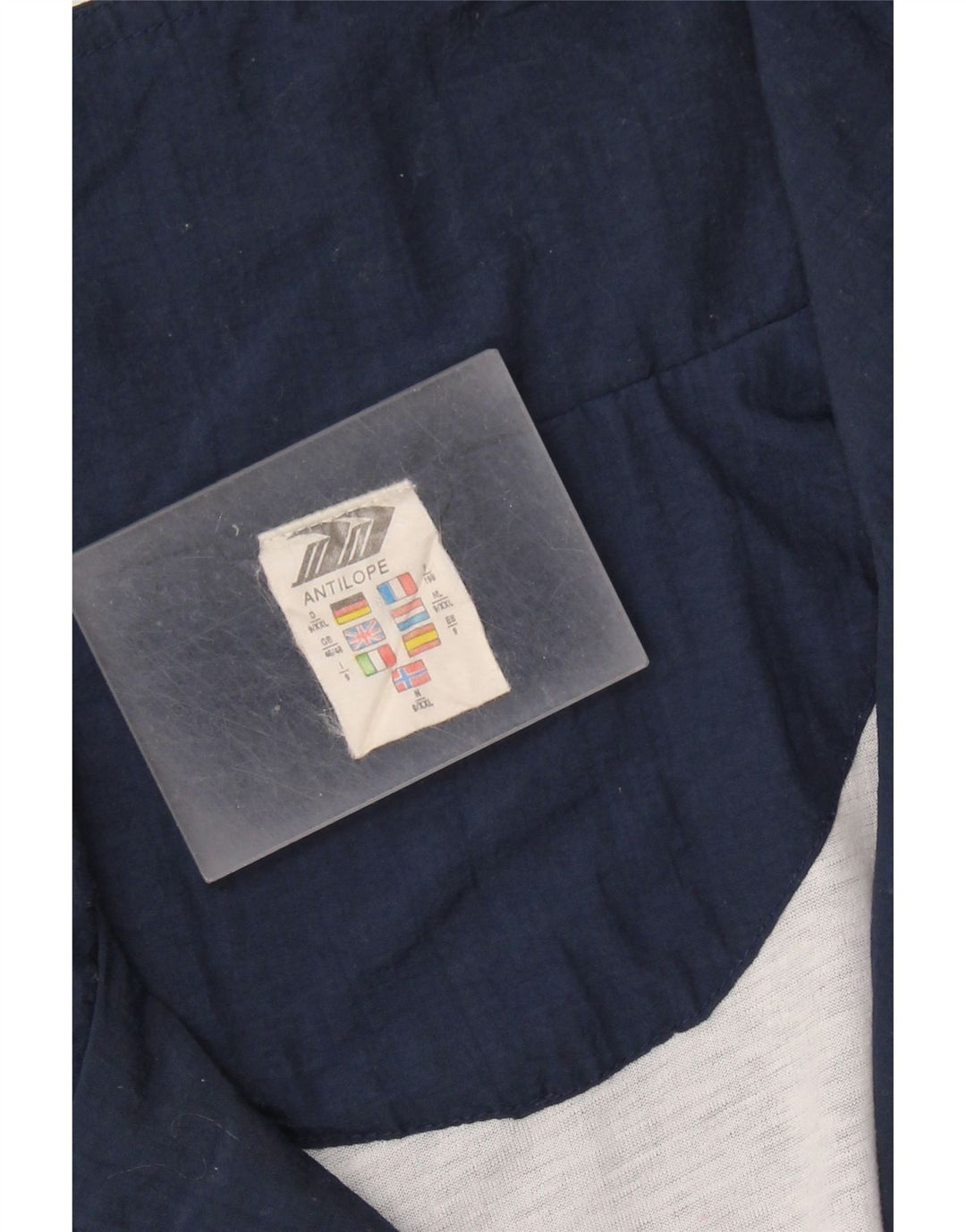 Мужской спортивный костюм VINTAGE, верхняя куртка, Великобритания, 46/48 XL, темно-синий, нейлон с цветными блоками