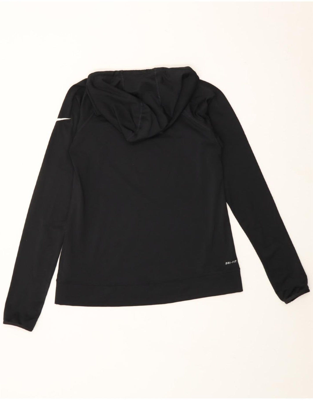 NIKE Womens Hoodie Jumper UK 12 Medium Black Polyester Vintage Nike and Second-Hand Nike from Messina Hembry 