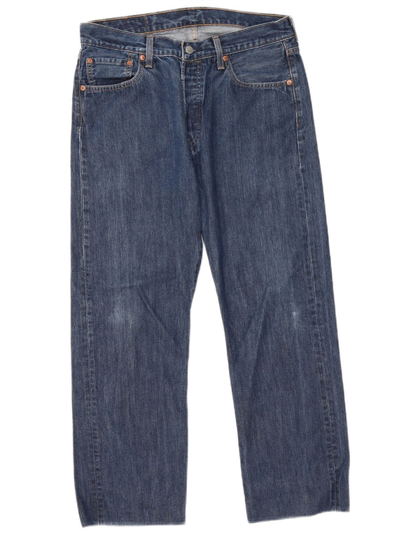 Мужские прямые джинсы Levi's 501 W32 L27 темно-синие, хлопок