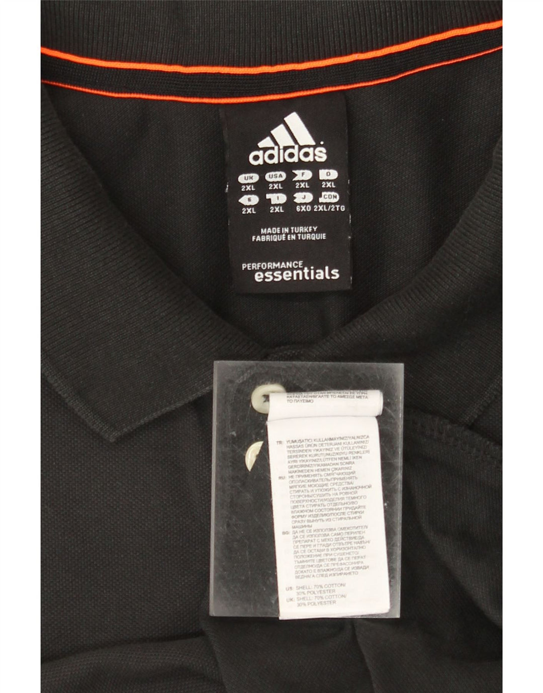Мужская рубашка-поло ADIDAS Climalite 2XL, черный хлопок