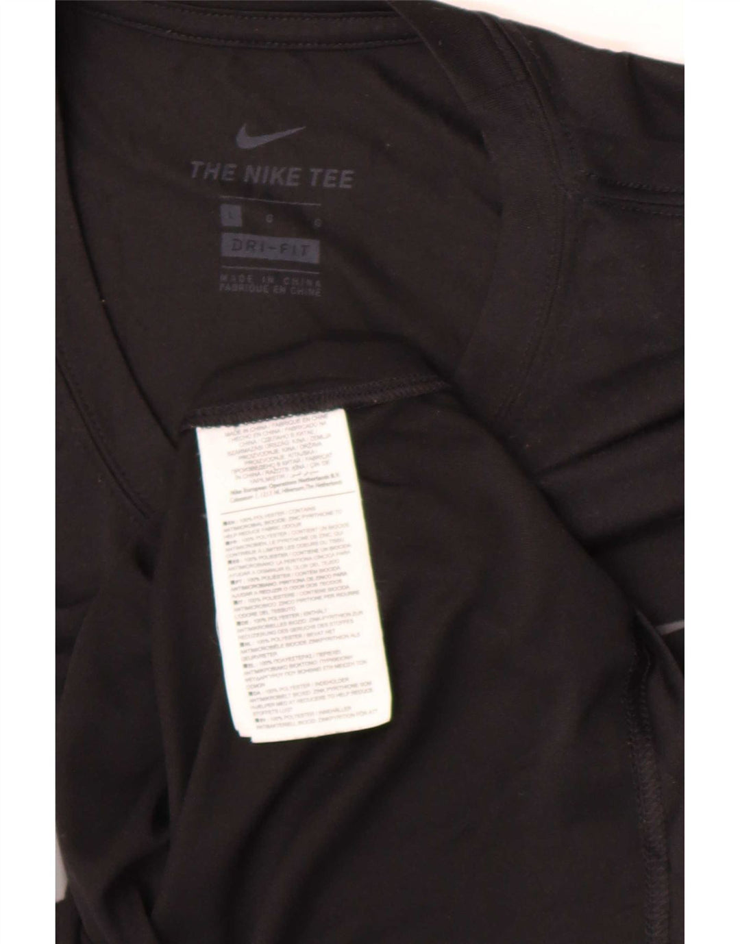 Мужская футболка Nike Dri Fit с графикой, большой черный полиэстер