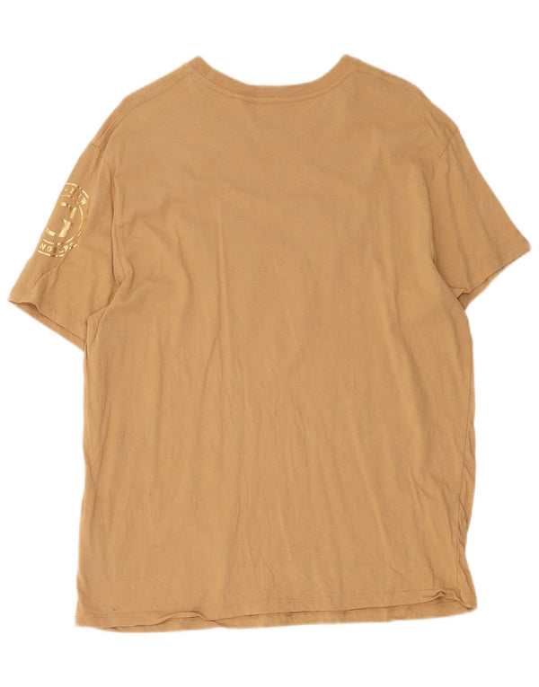 Guess Женская футболка с рисунком Top UK 18 XL Бежевый хлопок