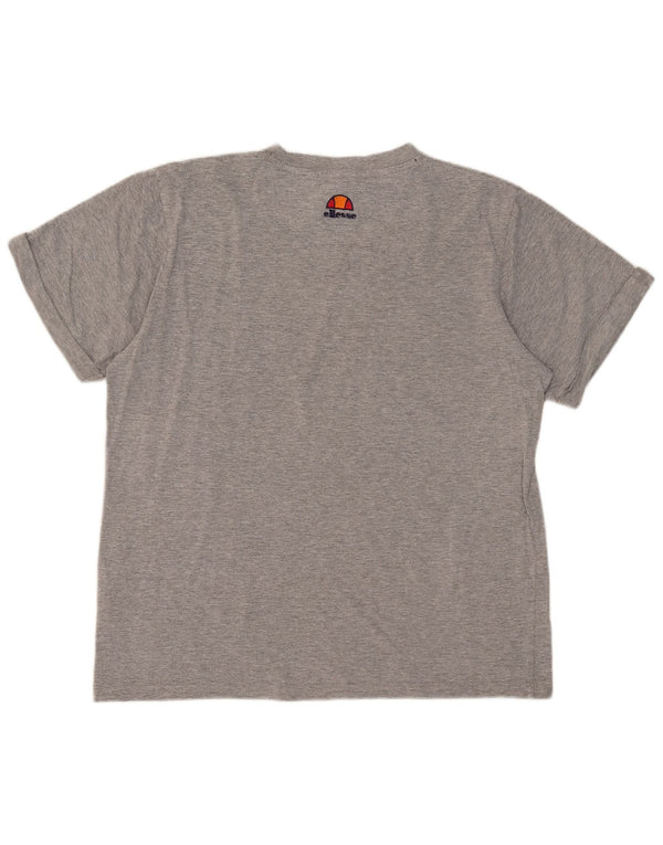 Женская футболка оверсайз с рисунком Ellesse Top UK 10, маленькая серая