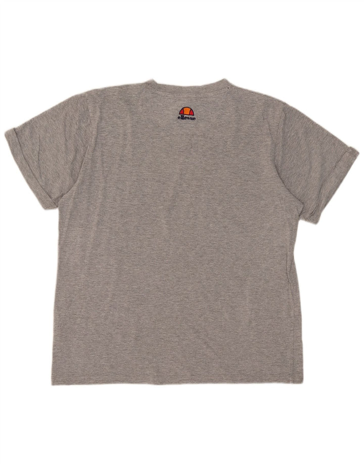 Женская футболка оверсайз с рисунком Ellesse Top UK 10, маленькая серая