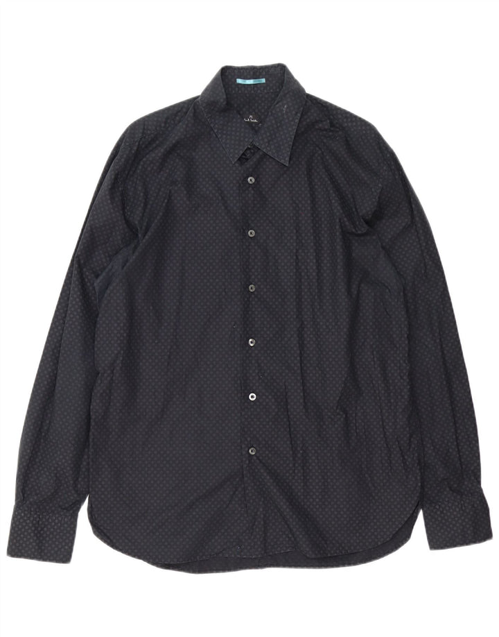Мужская рубашка классического кроя Paul Smith XL, черный пятнистый хлопок