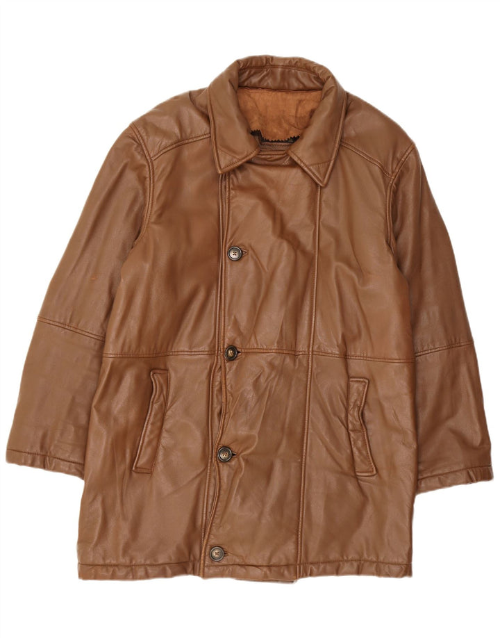 Belfe & Belfe Мужская кожаная куртка IT 52 XL Коричневая