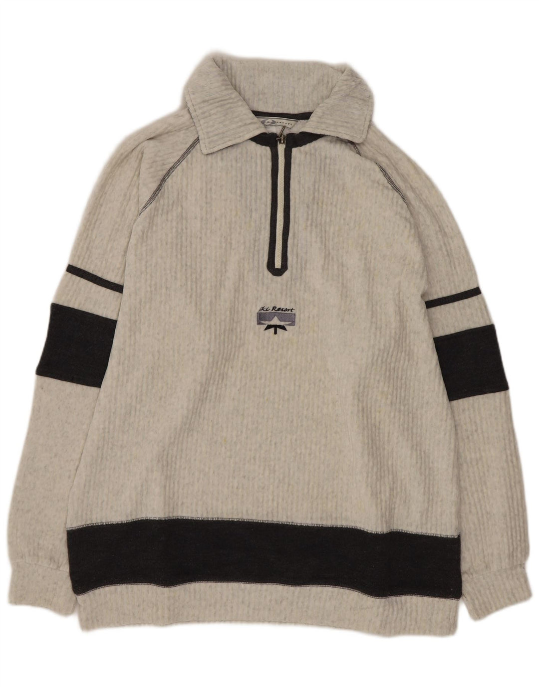 Мужской джемпер с воротником поло Lotto, большой серый хлопковый свитер с цветными блоками