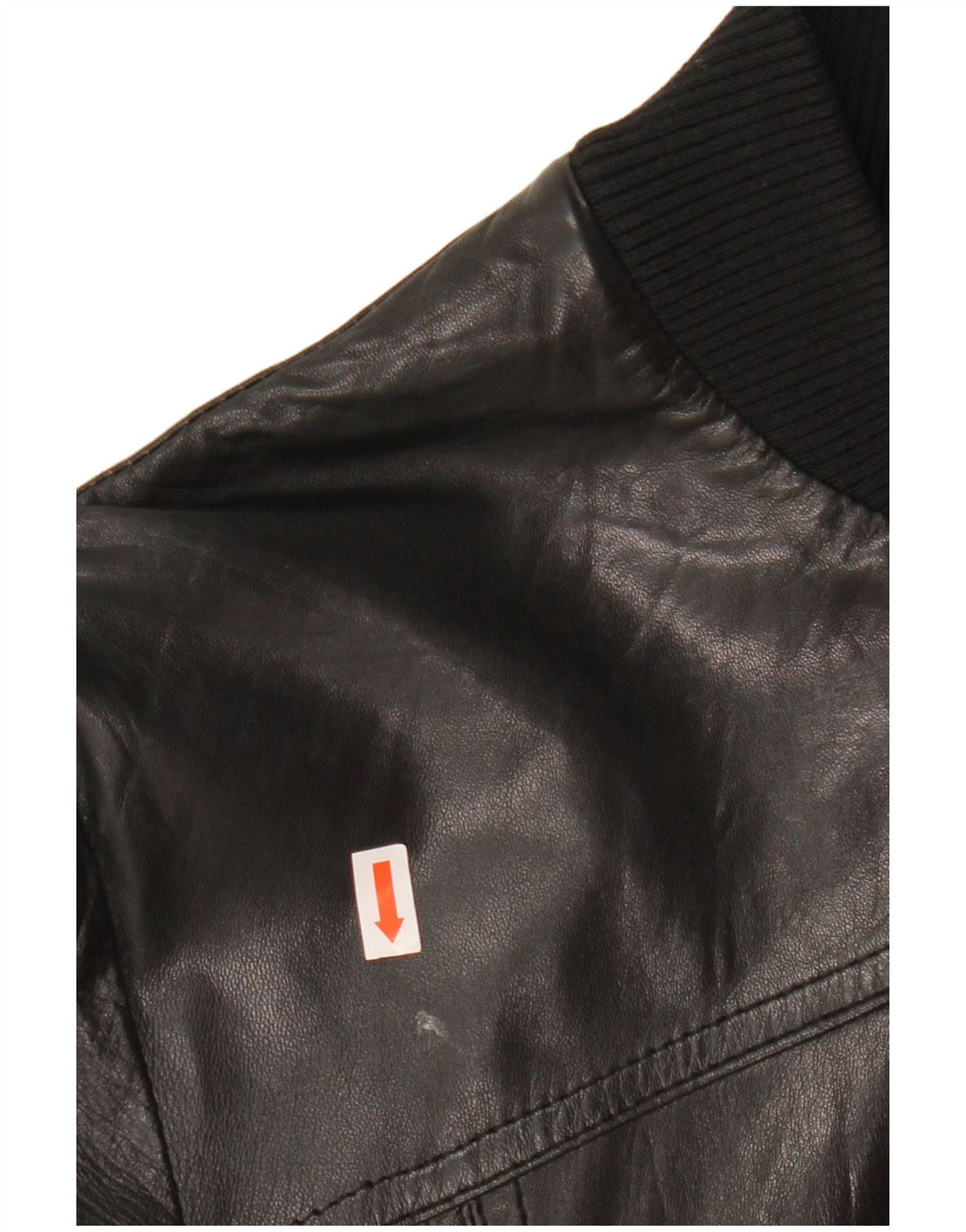 Женская укороченная кожаная куртка-бомбер CINTI IT 46, большая черная кожа