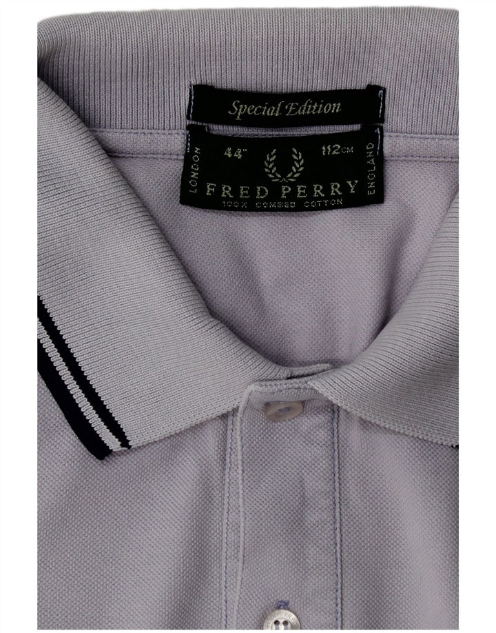 Мужская рубашка-поло Fred Perry из хлопка среднего фиолетового цвета