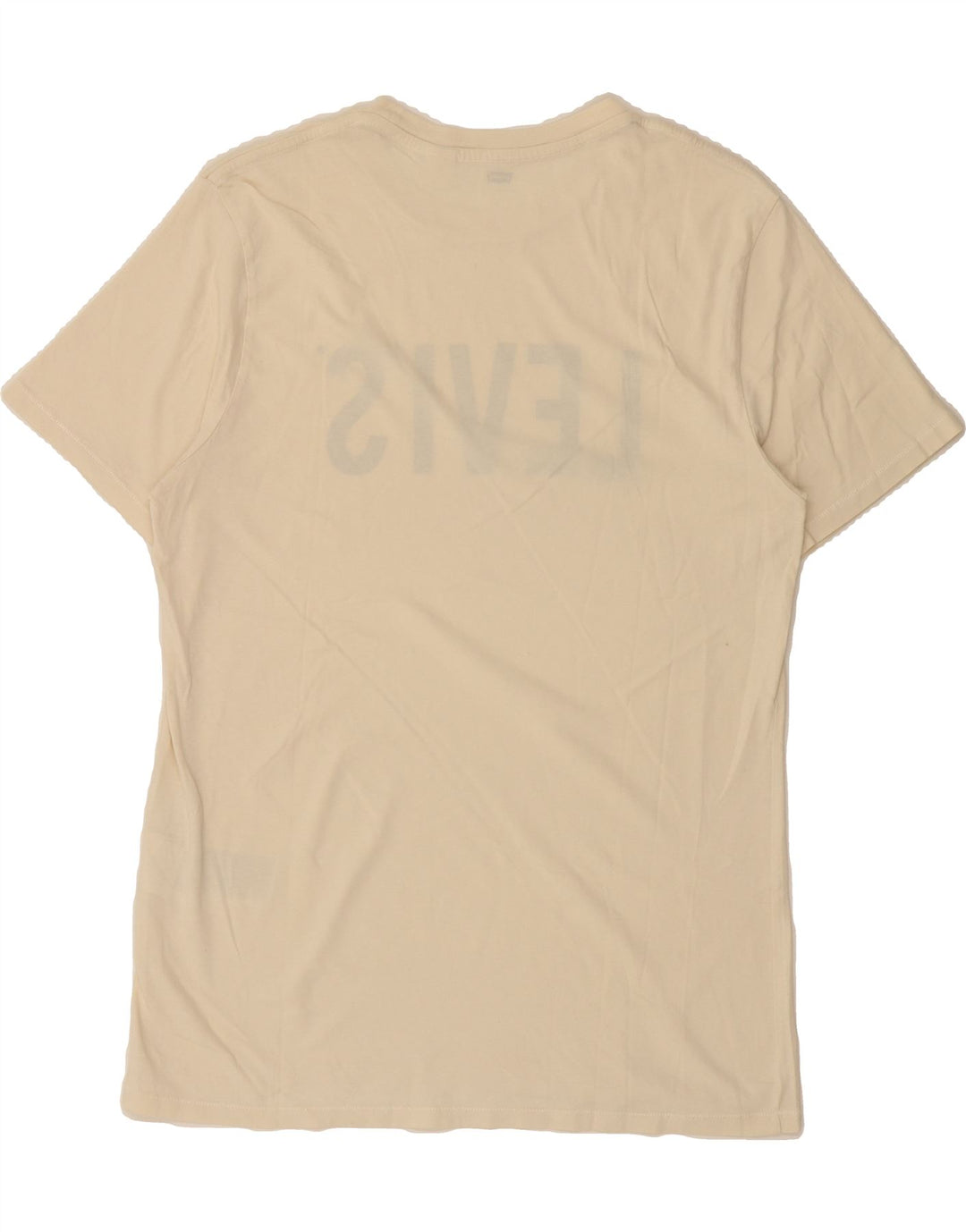 LEVI'S Mens Graphic T-Shirt Top Large Beige Cotton Vintage Levi's and Second-Hand Levi's from Messina Hembry 