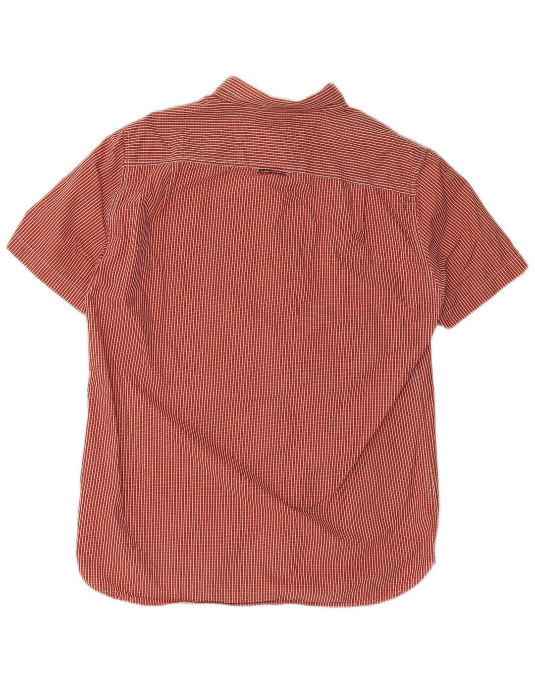 SUPERDRY Мужская рубашка с коротким рукавом 2XL, красный, хлопок в мелкую клетку