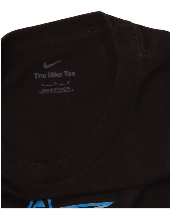 Мужская футболка с рисунком NIKE, большая, черная