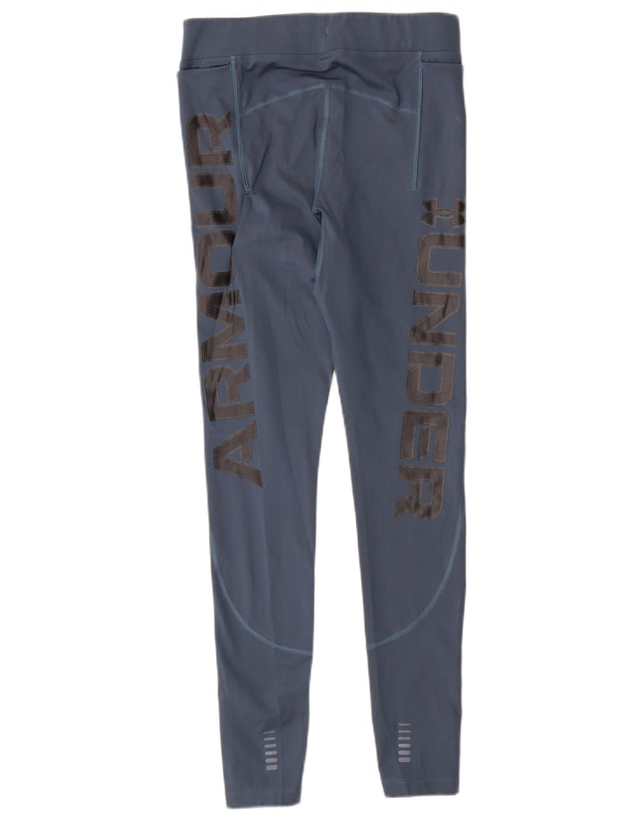 Женские компрессионные леггинсы с рисунком Under Armour, Великобритания, 12, средний синий, спортивные