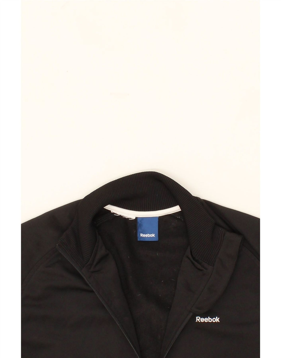 REEBOK Boys Tracksuit Top Jacket 11-12 Years Large Black Polyester Vintage Reebok and Second-Hand Reebok from Messina Hembry 