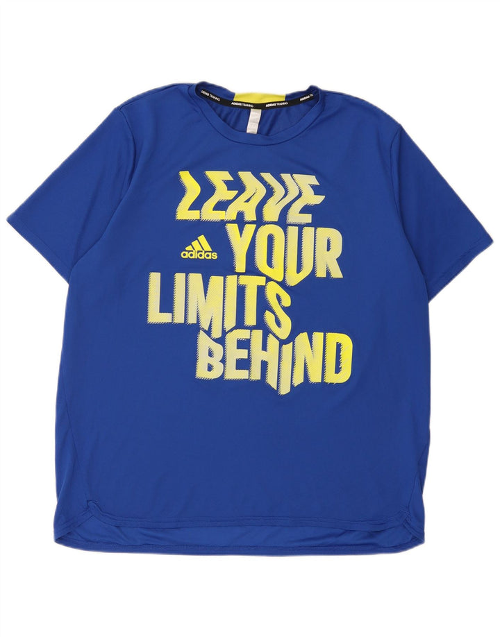 Мужская футболка Adidas Aeroready с рисунком, большой синий полиэстер