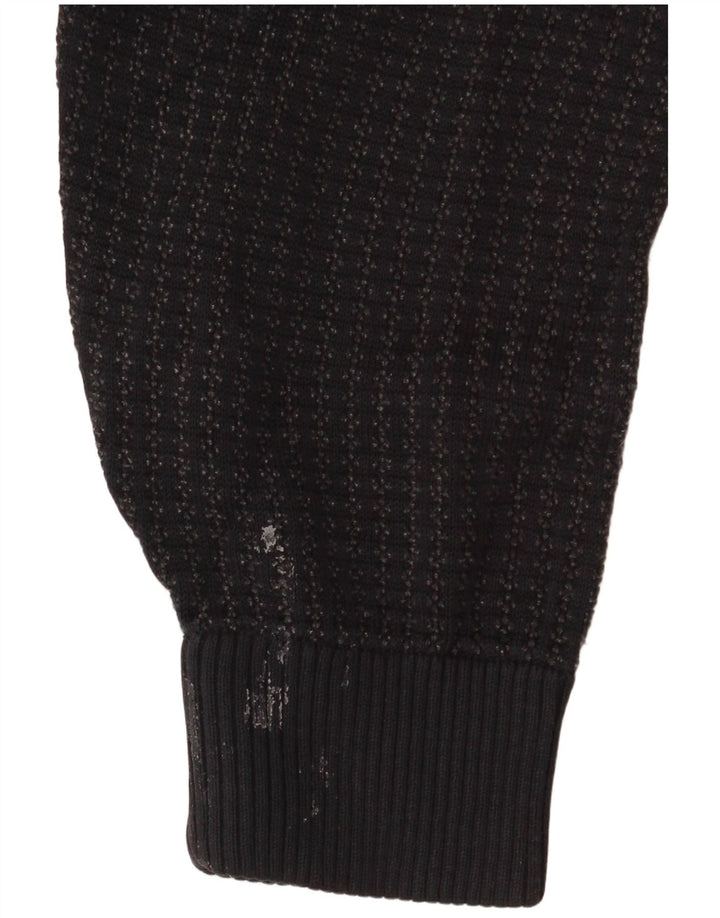 Мужской джемпер с v-образным вырезом Marks & Spencer среднего размера, темно-синий, акрил