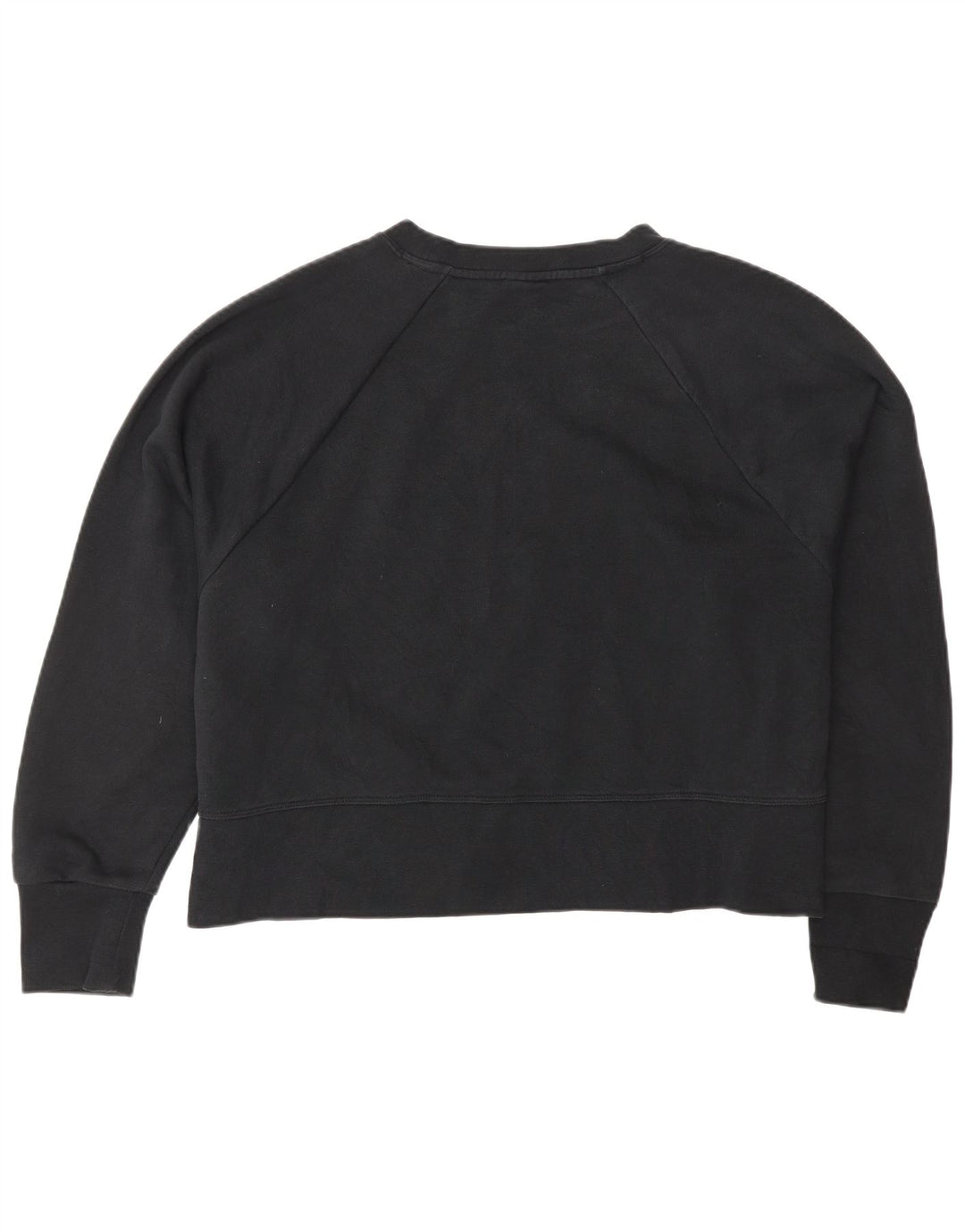 NIKE Womens Crop Oversized Graphic Sweatshirt Jumper UK 16 Large Black