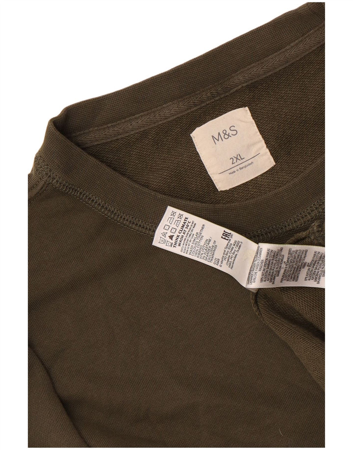 Мужской свитер Marks & Spencer 2XL, хлопок цвета хаки