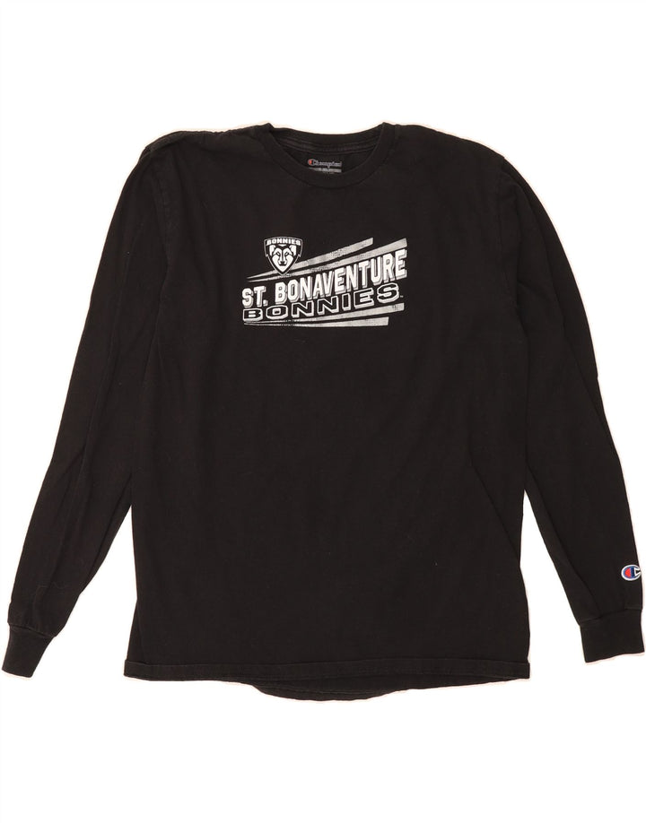 CHAMPION Boys Graphic Top Long Sleeve 14-15 Years XL Black Vintage Champion and Second-Hand Champion from Messina Hembry 