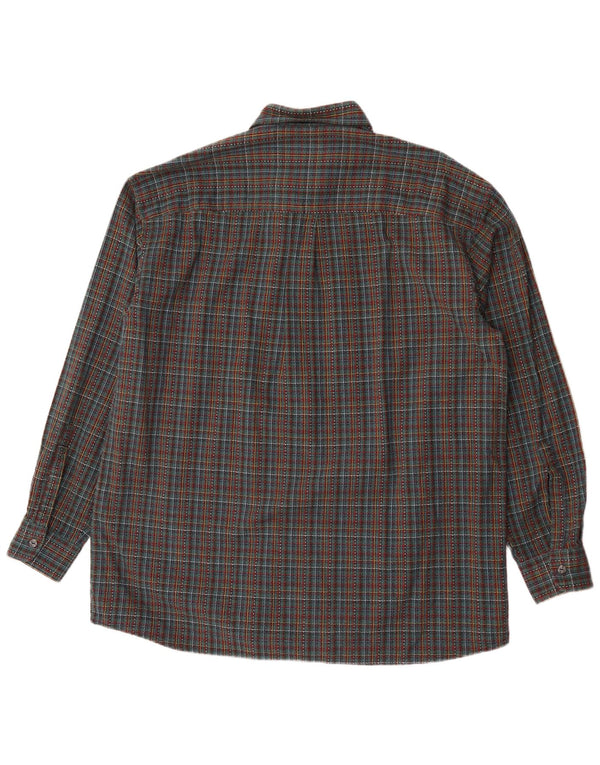 Мужская фланелевая рубашка Leonardo, размер 44 XL, зеленая клетка