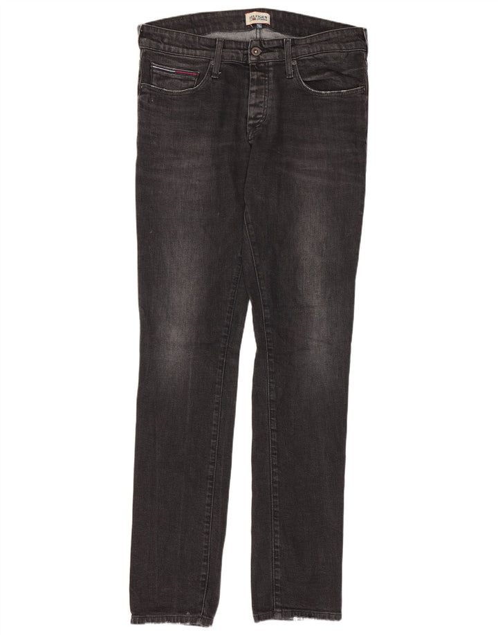 Мужские узкие джинсы Tommy Hilfiger W33 L34 Серые хлопковые